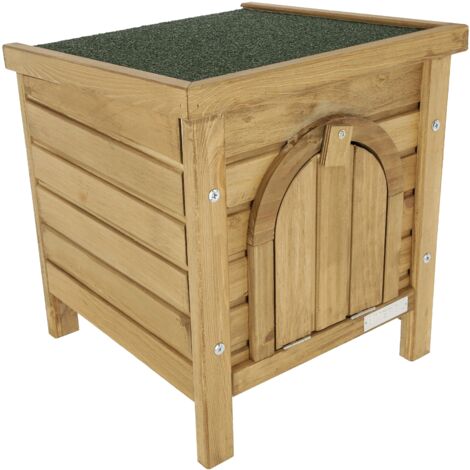 KERBL Kleintierhaus Outdoor (L x B x H 36 x 36 x 40 cm, lasiertes Holz) 82740