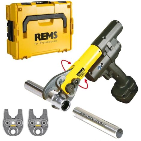 Rems Mini-Press (14V ACC SET V 15+18+22, L-BOXX, Presszangen, mit 2 Pressbacken)