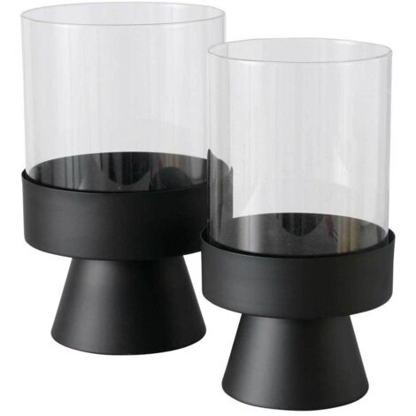 Moderne Kerzenhalter mit schwarzen Ständer PALLAS, 2er-Set