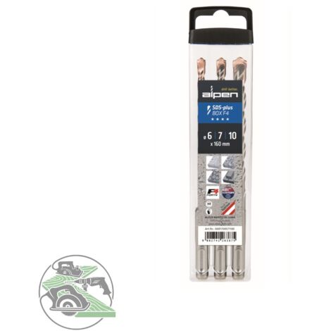 Alpen Hammerbohrersatz SDS-plus F4 3-tlg. Ø 6/7/10 x 160 mm 81700571100