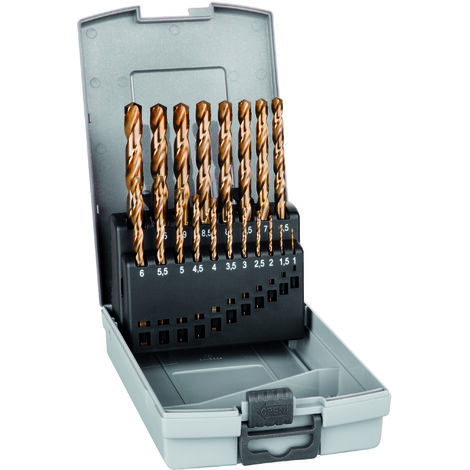 ALPEN Bohrer-Kassetten Set HSS COBALT GRIP KP 19, 19-tlg., Ø 1,00-10,00 mm (1/2)