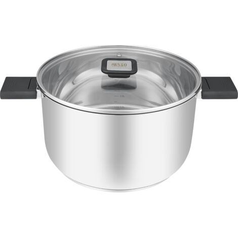 Resto Kochtopf 5,8 l (silber, Edelstahl, Induktionsherd, spülmaschinenfest) (1/4)
