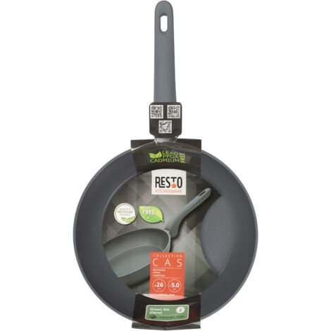 Resto Bratpfanne 26 cm (schwarz, beschichtet, Induktion, spülmaschinenfest) (1/5)