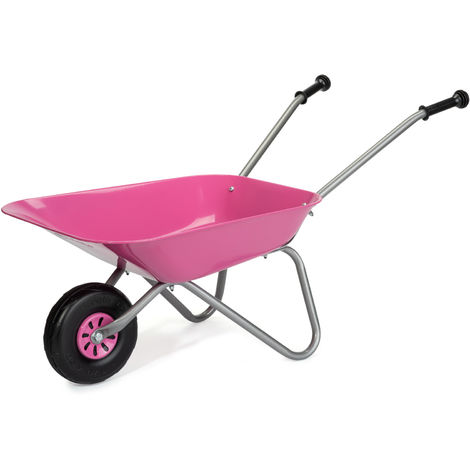 Gartenschubkarre Mädchen Rolly Toys Kinderschubkarre Metallschubkarre pink 