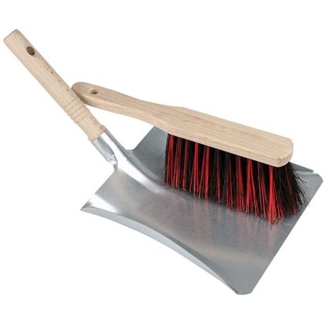Nölle Kehrgarnitur Metall verzinkt, Holzgriff, 2-Teiliges Set (1/2)