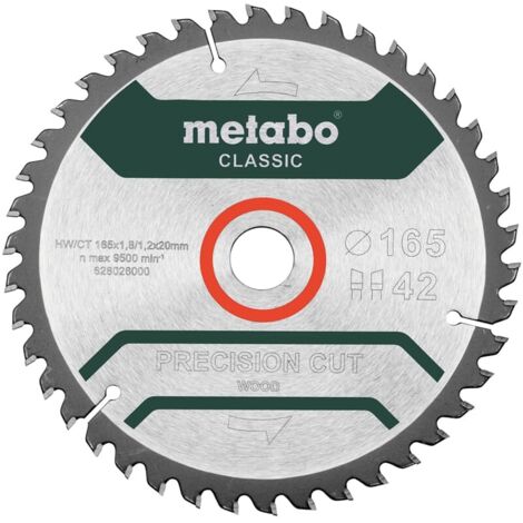 Metabo – Kreissägeblatt Hartmetall 165mm – Bohrung 20mm – 42 Zähne – für Hartholz und Spanplatten – 628026000 (1/5)