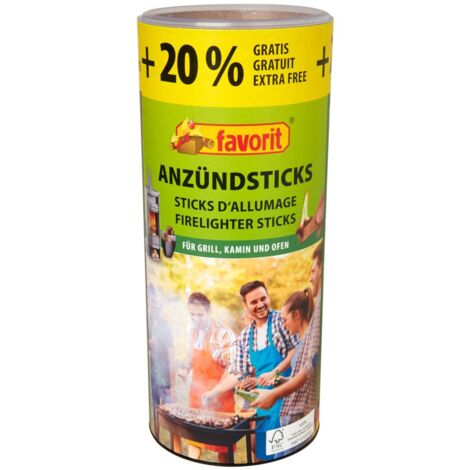 Favorit Anzündsticks Naturholz und Wachs 120 Stück Grillanzünder & Holzkohle