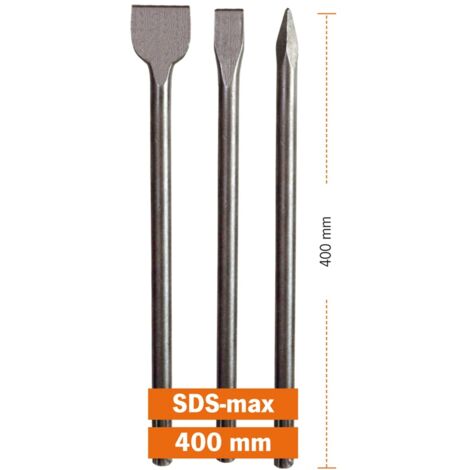 Projahn Meißel Satz SDS-max ECO, 3-teilig, Spitzmeißel, Flachmeißel, Spatmeißel