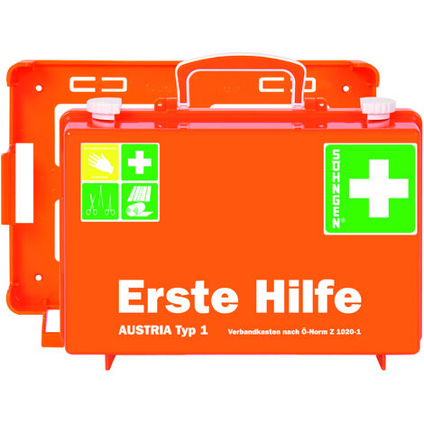 Söhngen Erste-Hilfe-Koffer AUSTRIA Typ 1, Wundverbände Rettungsdecke
