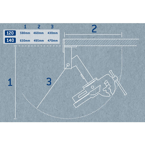 Heuer Klapp-Lift 120cm - Höhenverstellbarer Schraubstock Für Werkbank