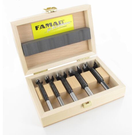 FAMAG 6-teiliger Bormax Hartmetall-Forstnerbohrersatz D=15,20,25,30,35,40mm