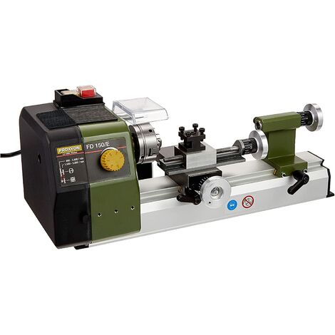 Proxxon Feindrehmaschine FD 150/E, präzise Drehbank mit 2-stufigem Riemenantrieb