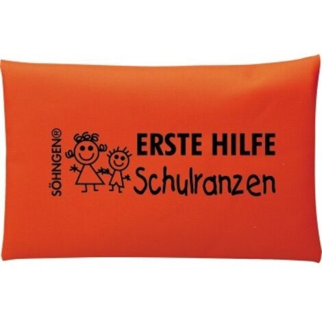 Söhngen Erste-Hilfe Schulranzen orange Notfall-Set für Kinder