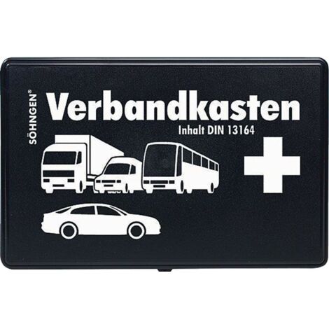 Söhngen KFZ Verbandskasten mit Füllung, aus ABS Kunststoff, Größe 260x160x80 mm