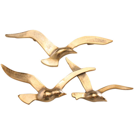 Boltze Wandobjekt Birdy gold, Wanddeko aus Metall, maritimes Motiv (1/5)