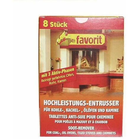 Favorit 512113 EntruÃüer 8 Würfel für Kohle-/ â Äläfen, RuÃü entfernen, Ofenreiniger
