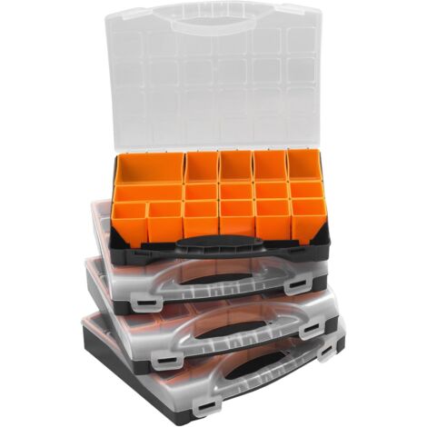 ALUTEC Sortimentskoffer Kleinteilekoffer mit 4x Sortimentskästen Profi 300