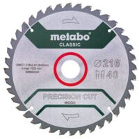 Metabo 628060000 Kreissägeblatt HW/CT 216x2,4x30 mm 40 WZ 5°neg. classic