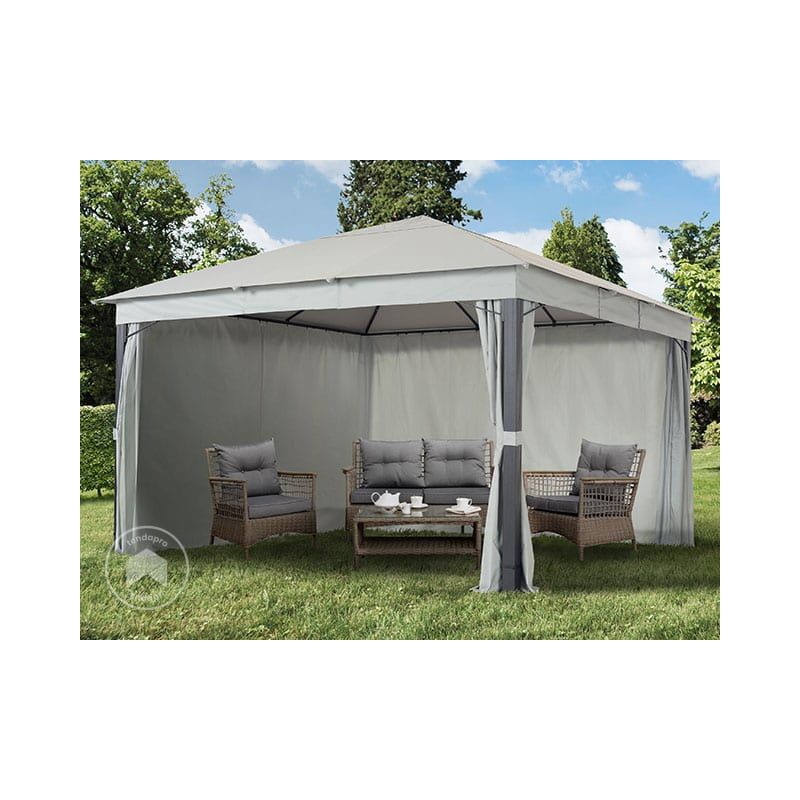 Gazebo Da Giardino 2.5x2.5m Impermeabile Con 4 Pannelli Laterali - Ideale Per Feste E Bancarelle - Foto 8