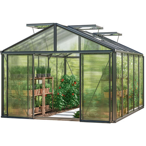 GFP Serra Asteria 23 Premium 311 x 385 cm, lastre a doppia parete spesse 16 mm, colore antracite