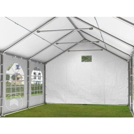 4x8m tendone per feste, PVC 750, telaio perimetrale, verde scuro