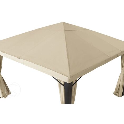 Telo Di Ricambio Per Gazebo Paradise Premium 3x4m - Impermeabile E UV50+, Colore Ocra - Foto 9