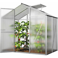 GFP Serra ECO-Star 2 telaio in alluminio 192 x 131 cm, lastre a doppia parete di 6 mm