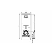 CONEL WC-Element VIS f.Trockenbau m.Wandhalter m.UP-Spülkasten 7.5l BH:1120mm