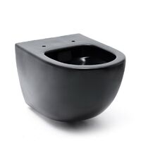 schwarz matt VitrA Sento Flush 2.0 Wand WC spülrandlos mit SoftClose WC-Sitz 