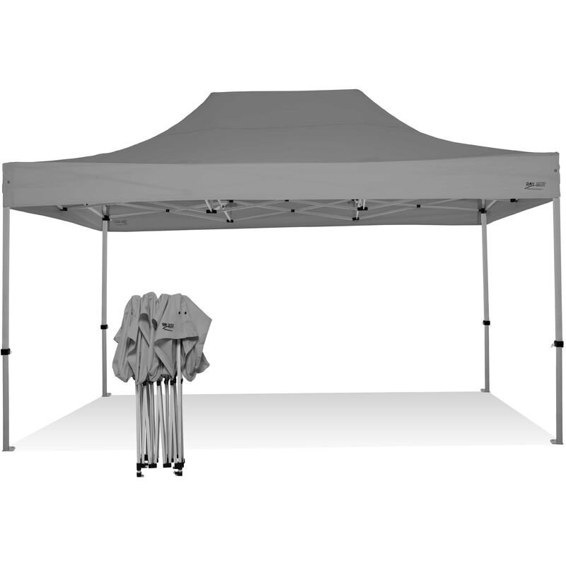 Gazebo pieghevole professionale 3x3mt - Acciaio 4cm - Bianco