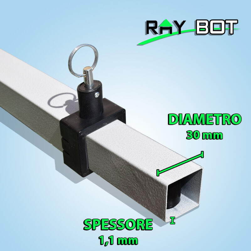 Gazebo Pieghevole 3x3 RAY BOT Blu Professionale Senza Laterali . Tessuto  Impermeabile Da 350g/m in PVC. Gazebo Rapido