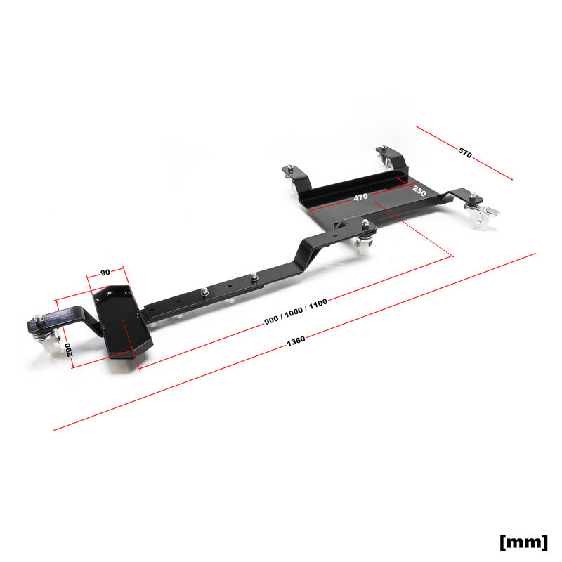 Carrello sposta moto - 360 kg - 134 x 70 x 12 cm