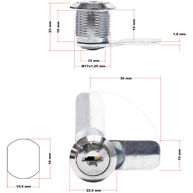 Serratura A cassetto 16/19mm con chiave diversa per porta cassetta degli  attrezzi cassetta degli attrezzi con 2 chiavi Hardware per mobili fai da te  Rarelock MMS353 A - AliExpress