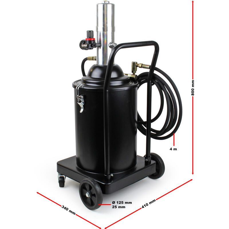 XPOtool Ingrassatore ad aria compressa professionale 15l per lubrificazione  su auto e macchinari