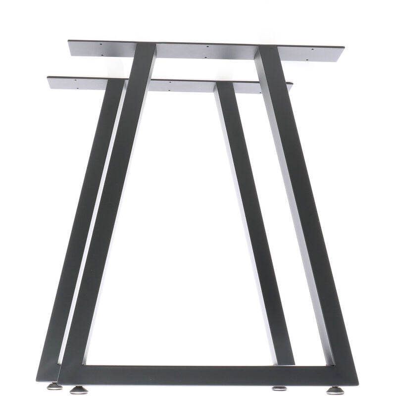 SET DI 2 Gambe per tavolo in acciaio nero struttura 60x72 cm design  industriale EUR 111,98 - PicClick IT