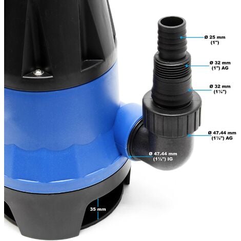 Pompa per acque reflue 550W 10500 l/h A immersione Per giardini e fontane  Pompa di