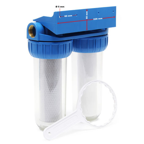 Naturewater Filtro doppio NW-BR10B3 1/2 pollice (20,67 mm) Sistema filtrante  Depuratore Acqua