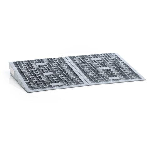 Wiltec Rampa per soglie con diverse altezze 0-25/25-50/50-76 mm Larga 810 mm Pedana per disabili