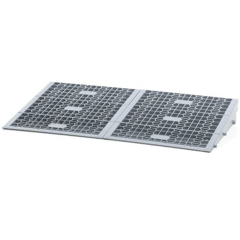 Wiltec Rampa per soglie con diverse altezze 0-25/25-50/50-76 mm Larga 810 mm Pedana per disabili