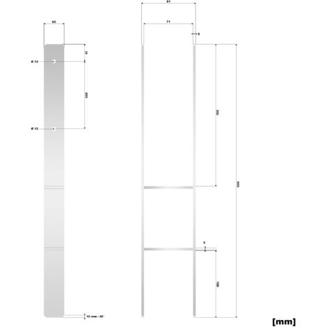 Supporto Per Palo Staffa In Acciaio L 15.5 | Leroy Merlin - Foto 3