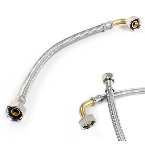 Tubo Flessibile Calza Inox Dn8 Raccordi 3/8" - M10x1 L 500mm P Di Lavoro 10bar - Foto 11