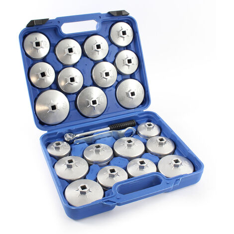 XPOtool Set di tappi chiavi per filtro dell’olio 23 pz in alluminio pressofuso per auto (1/5)