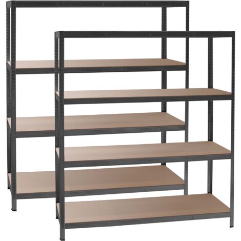 Scaffale Metallico Shelfplaza® 200x70x60 Cm – 4 Ripiani HDF, Carico 175 Kg L'uno, Zincato, Regolabile, Facile Da Montare