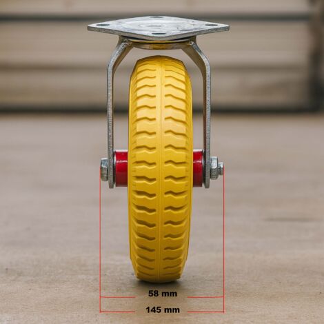 Ruote In Gomma Dura 48 Ruote Girevoli Da 2 Pollici In Gomma Dura - Con Piastra Superiore E Cuscinetti A Sfera Airless Vevor - Foto 7