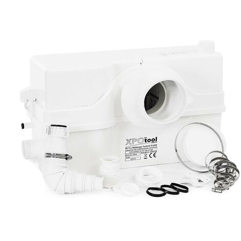 XPOtool Stazione di sollevamento 4/2 con trituratore WC 800 watt Pompa per acque reflue