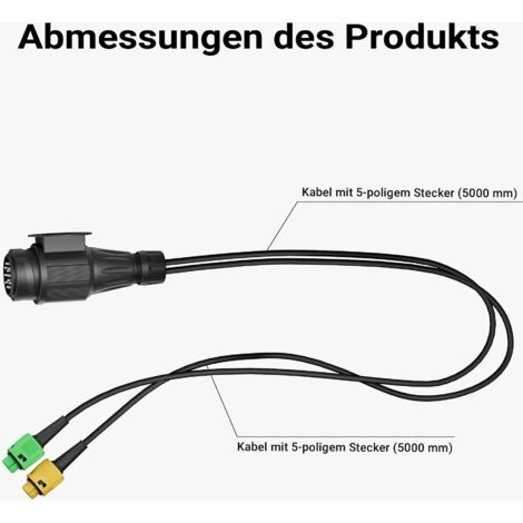 UNITRAILER Cavo Elettrico Per Rimorchio 5,2 M Con Spina 7 Pin E Connettori A Baionetta - Kit Completo Per Luci Rimorchio Fino A 750 Kg - 4