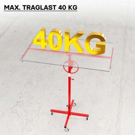 Wiltec Sollevatore pannelli cartongesso max 40kg, altezza 170-290cm, Carrello Alzapannelli Alzalastre