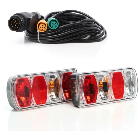 Set Luci: Luci Posteriori DOBPLAST Luci Laterali A LED DOBPLAST Cablaggio MANTES 5,5m 13 PIN Connettori Rapidi - Foto 7