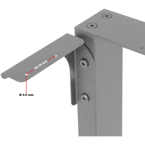 Base Per Tavolo Wiltec 60x72 Cm - Gambe Quadrate In Acciaio Verniciato Nero | Per Tavolini E Comodini - Foto 3
