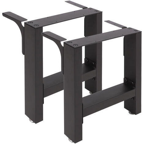 Base per panche verniciatura a polvere nero 30x43cm Telaio quadrato panca